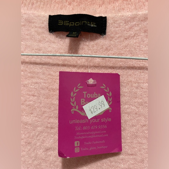 Pink Duster Cardigan long sleeves Medium - Picture 3 of 4